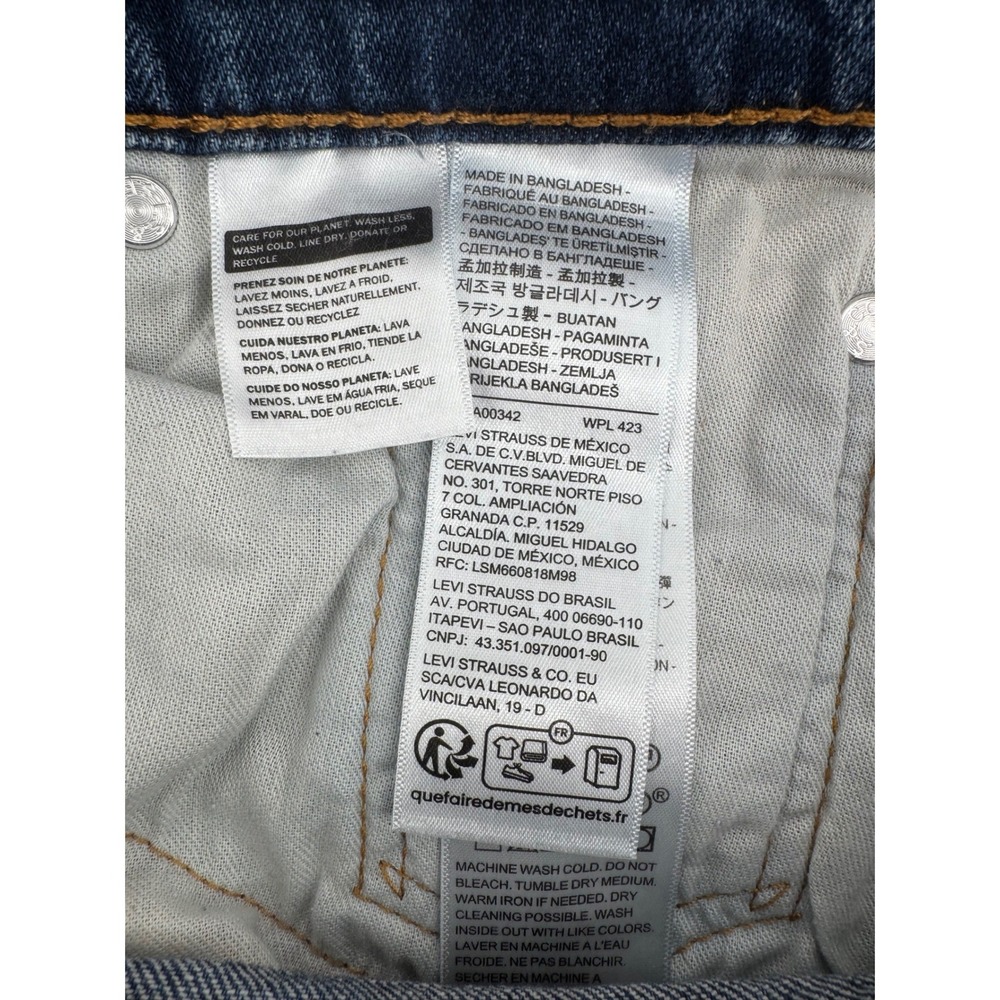 Levi 505 Regular Fit Straight Leg Jeans Mens W30 L29 Blue Denim 00505-3172 - Picture 5 of 12